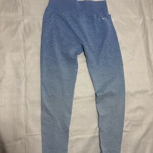 AYBL Blue Seamless High Waisted Leggings Size Large Gym Activewear
